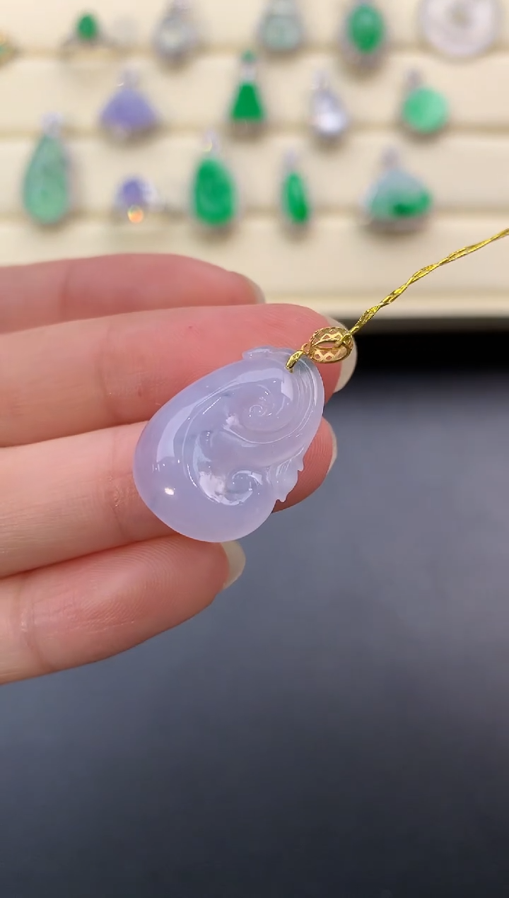 【闪购商品】翡翠颈饰18K金镶嵌W532