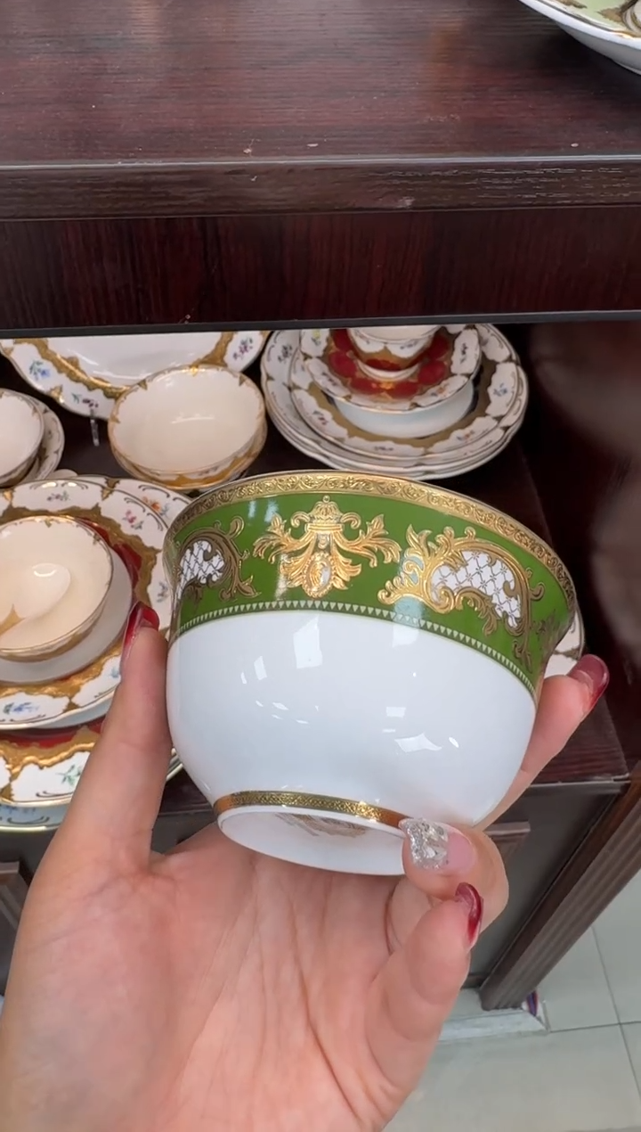 【闪购商品】瓷片4英寸奶茶碗 2个 瑕 福利价