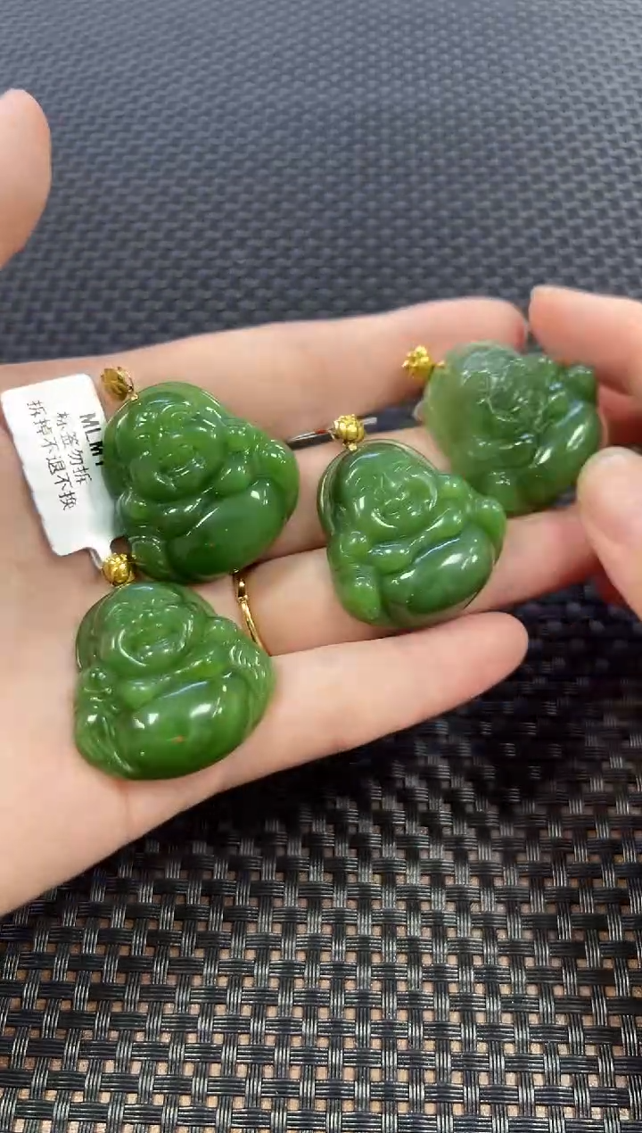 和田玉18K金镶嵌颈饰（多样性发一件）995