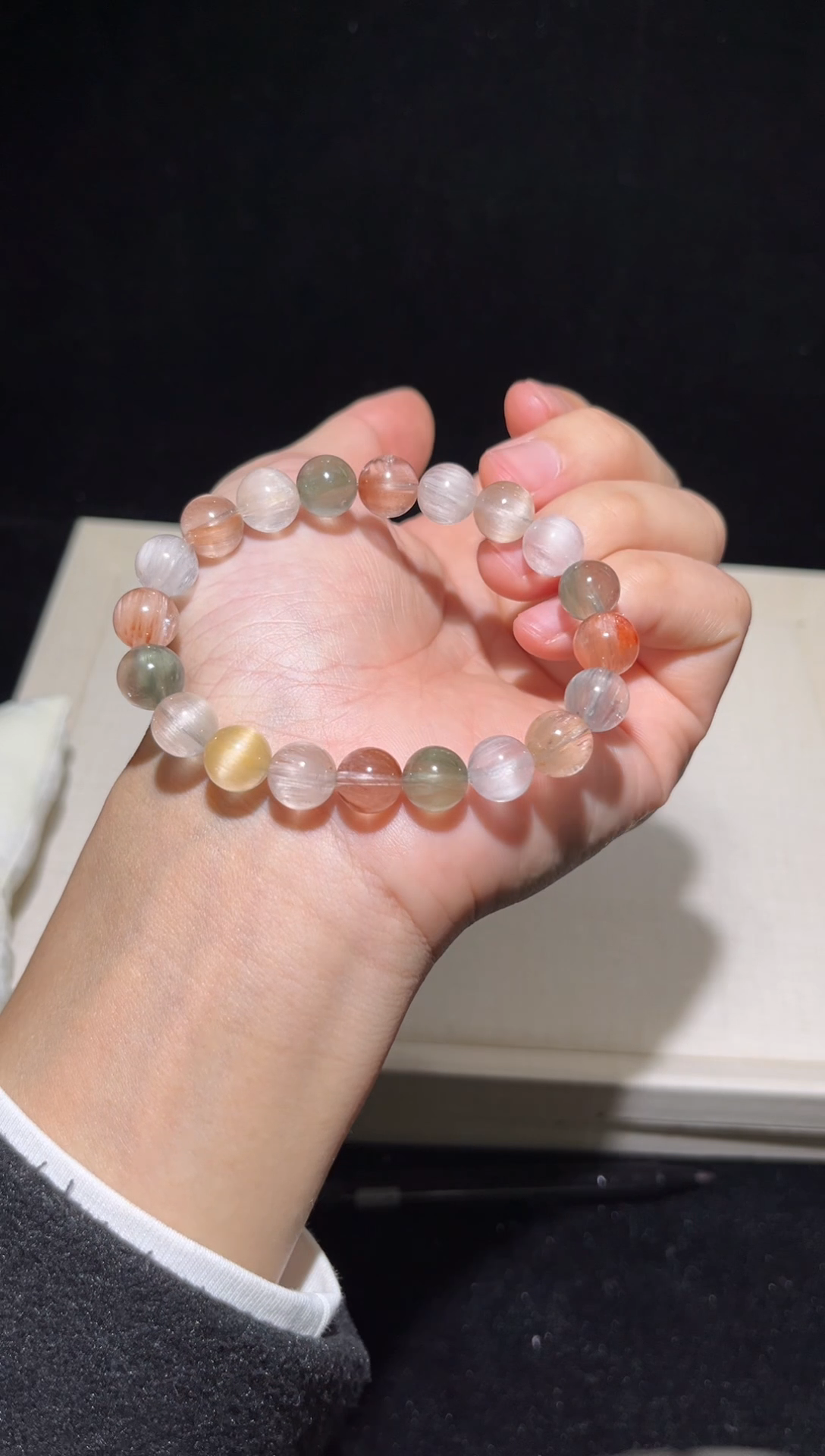 未镶嵌手串水晶52彩兔毛出厂价默认微瑕10