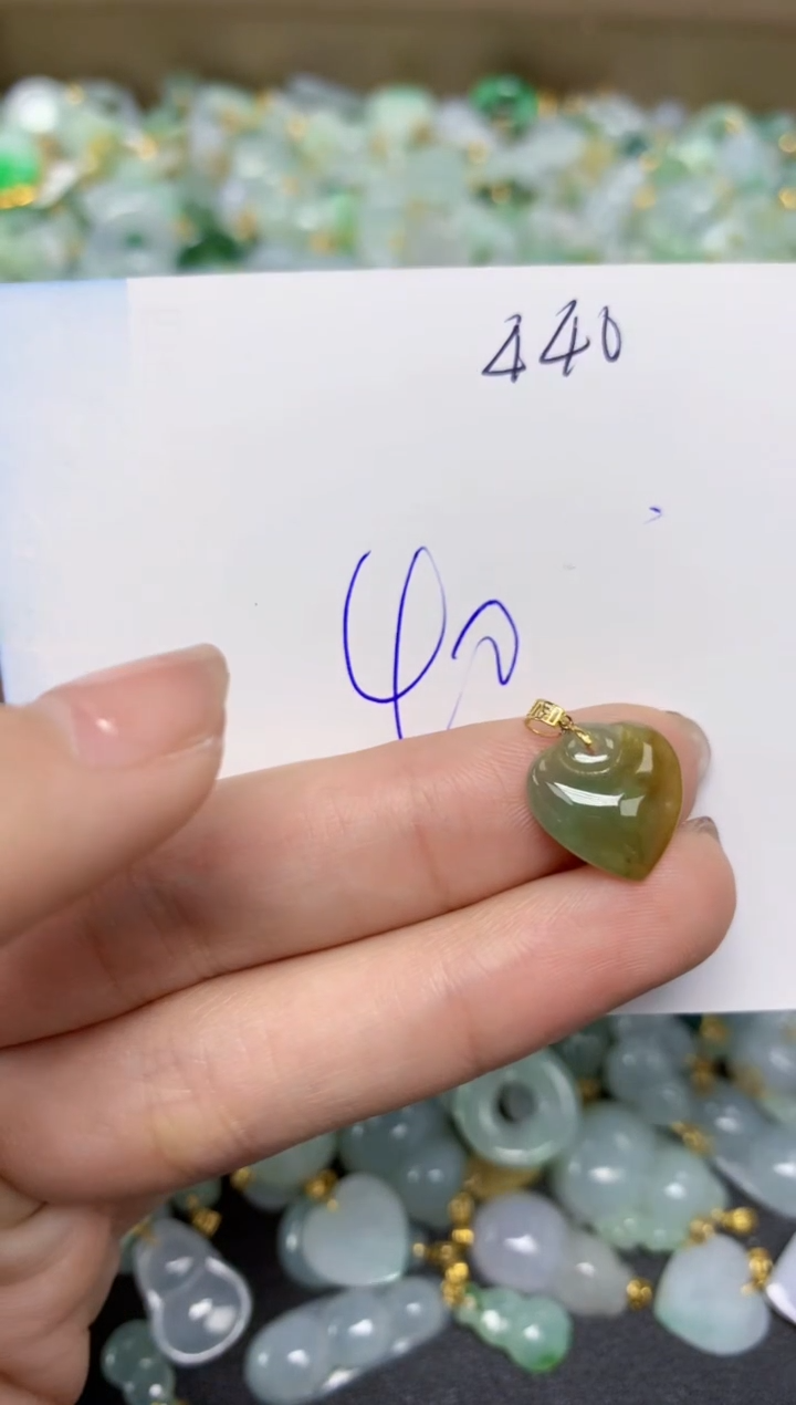 【闪购商品】翡翠颈饰18K金镶嵌天然翡翠A货