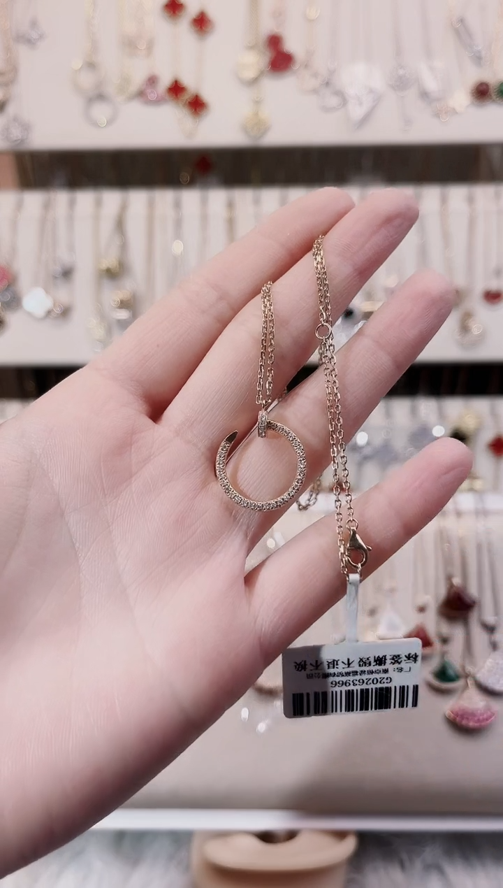 【闪购商品】钻石颈饰18K金镶嵌18K金镶嵌钻石 K玫 