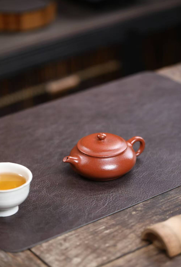正宗宜兴紫砂壶原矿粗砂红降坡泥小品明炉壶一人功夫泡茶壶100cc