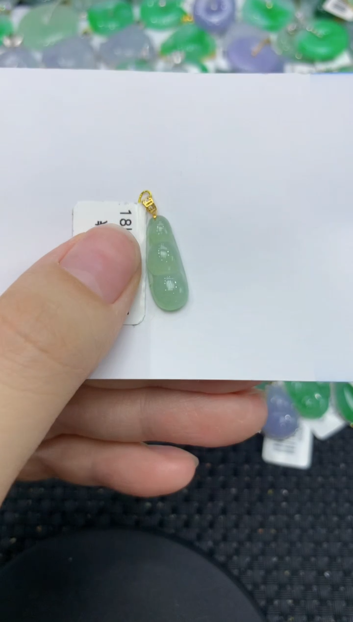 【闪购商品】翡翠颈饰18K金镶嵌1111111111