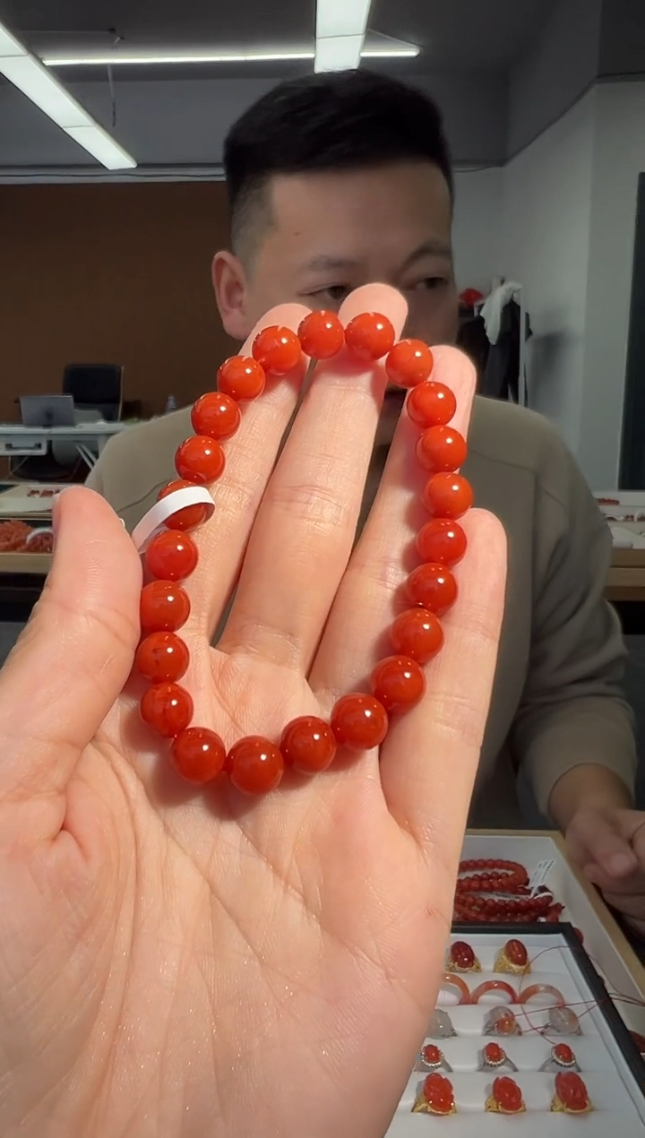 未镶嵌手链南红玛瑙A23瓦西南红手串8mm+