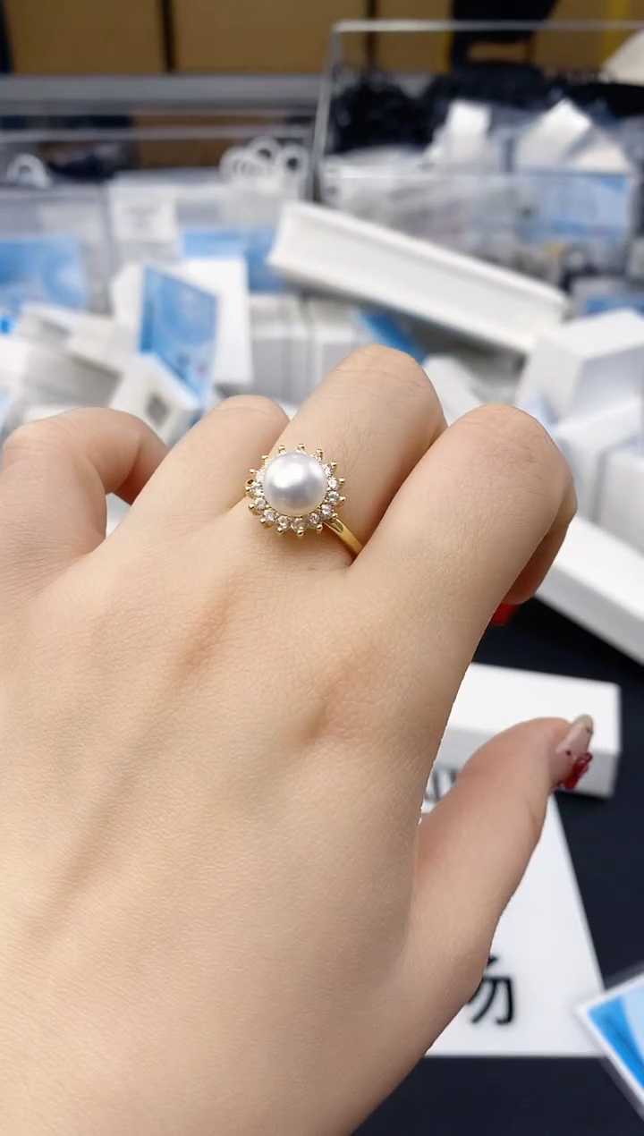 未镶嵌耳饰淡水珍珠JZ1019