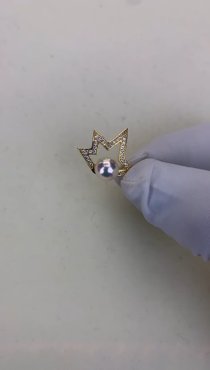 银S925镶嵌DA海水珍珠 GD055 吊坠 7