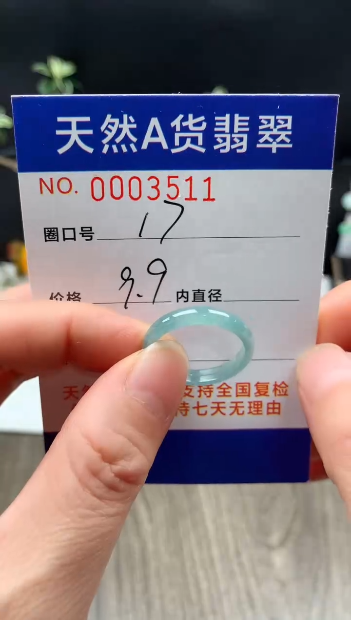 未镶嵌戒指翡翠17#
