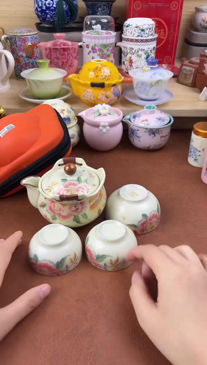 陶陶瓷茶具摆件旅行套组