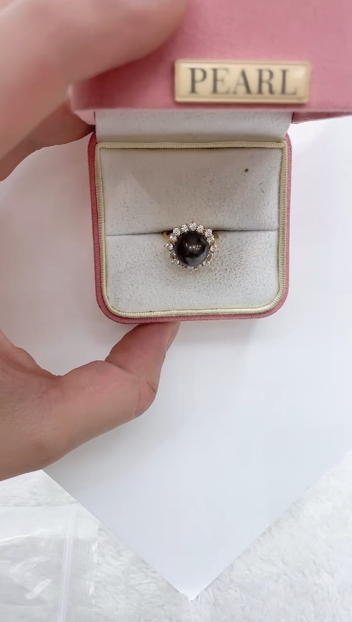 【闪购商品】海水珍珠戒指银S925镶嵌海水珍珠戒指