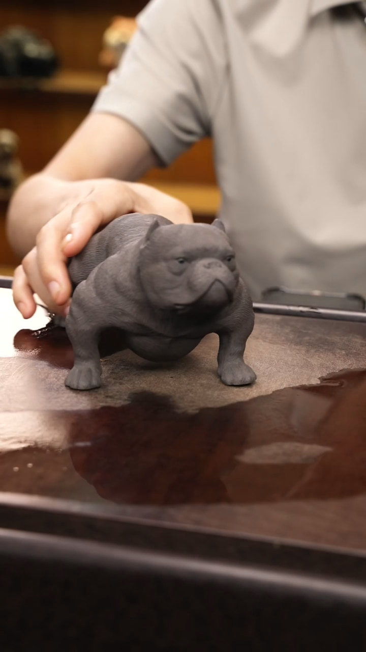 紫砂茶宠紫砂恶霸犬