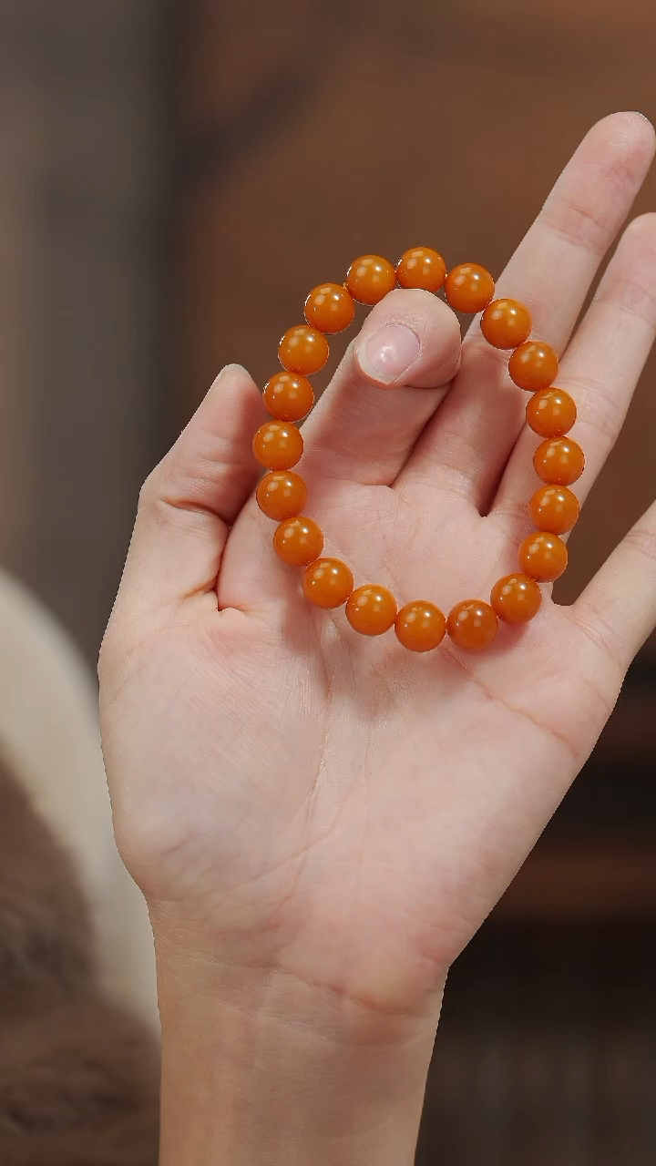 【闪购商品】蜜蜡手链未镶嵌9+老蜡圆珠手串多样性发一件