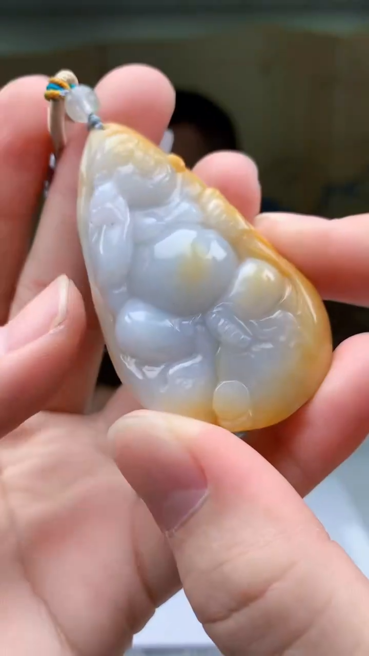 【闪购商品】定制翡翠未镶嵌4812bb-毛货挂件10