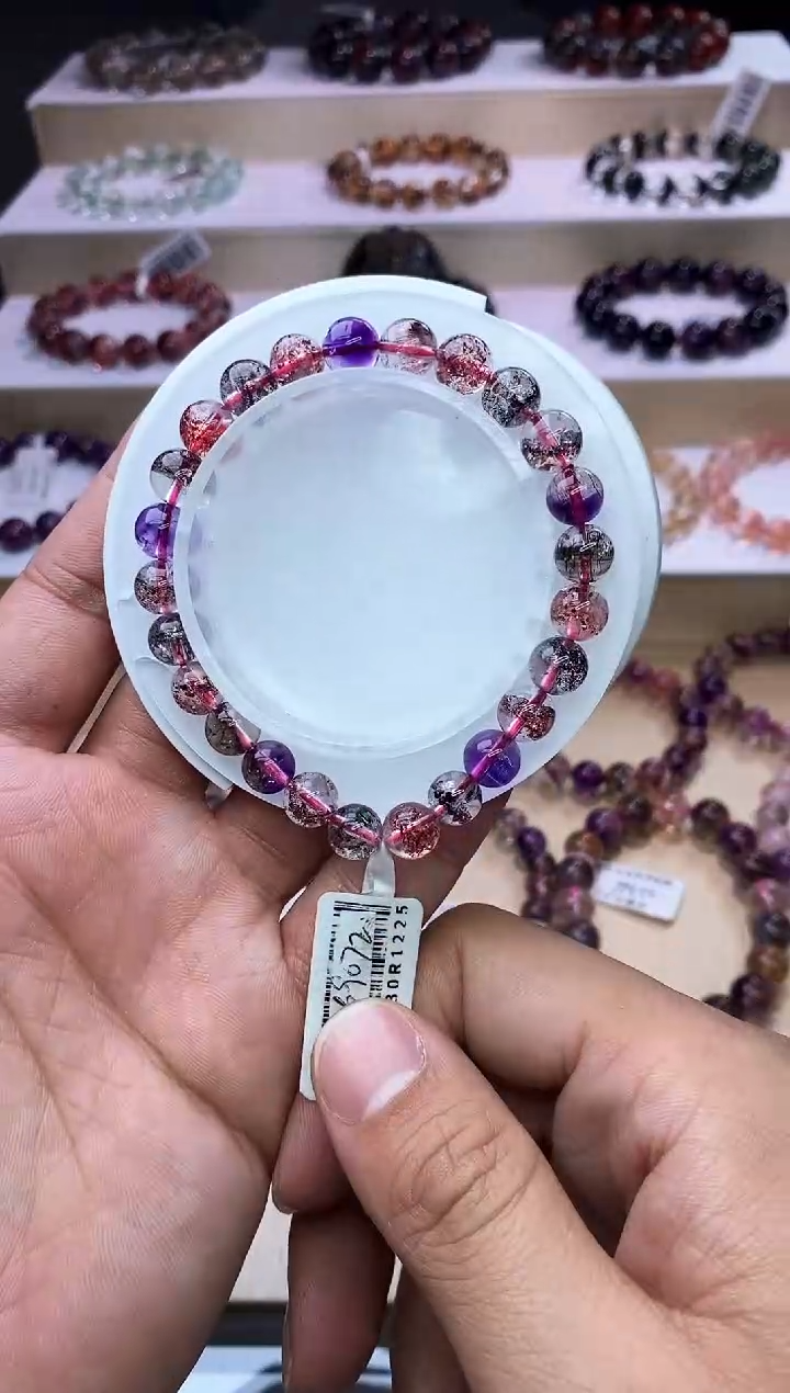 【闪购商品】水晶手链未镶嵌黑加仑超七单圈7m+