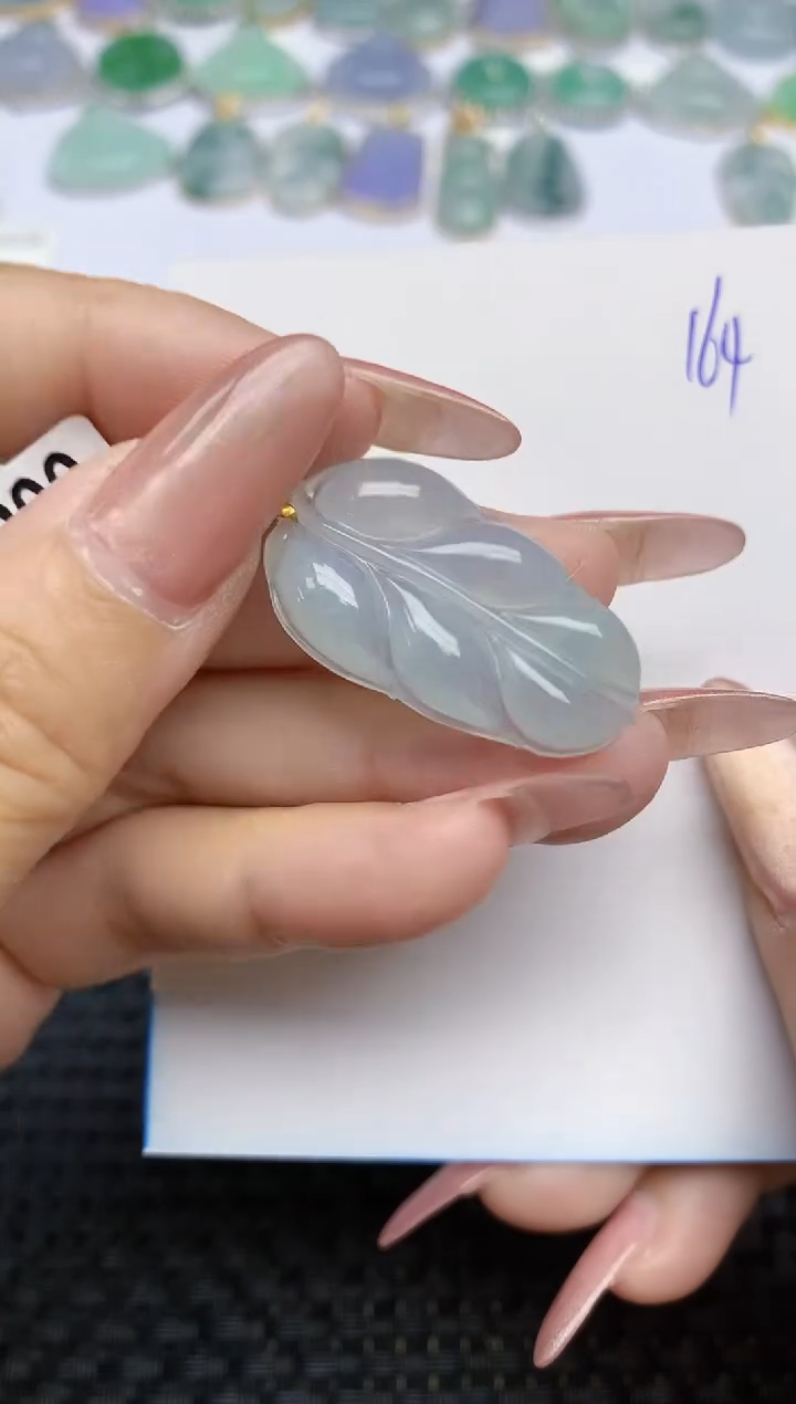 【闪购商品】翡翠颈饰18K金镶嵌天然A货翡翠 164