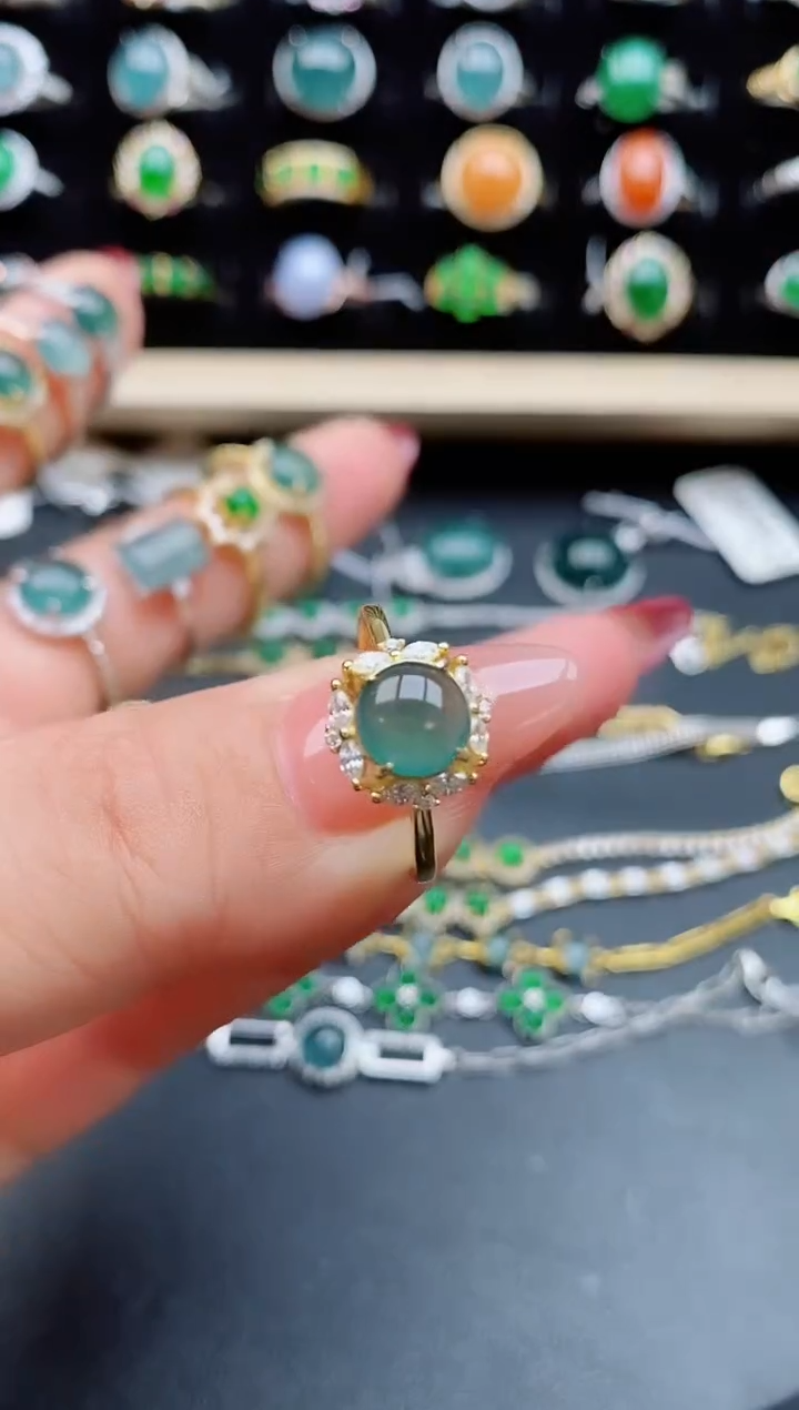 【闪购商品】翡翠戒指银S925镶嵌1212