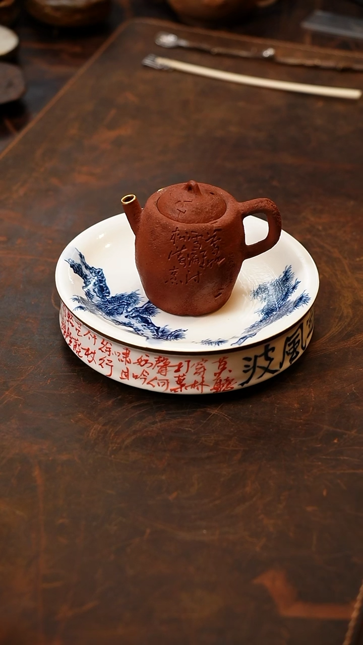 【闪购商品】安也手作青花壶承...y...