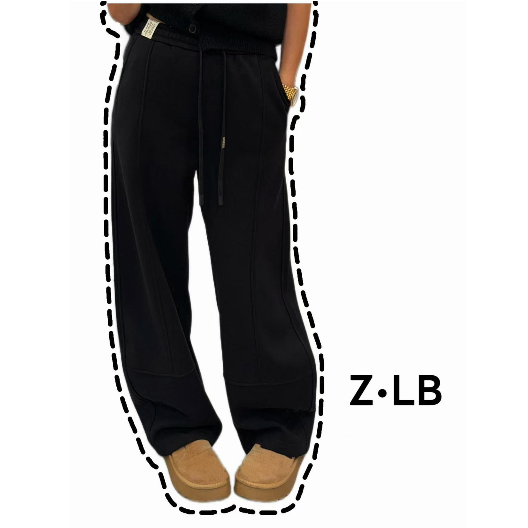 【赵老板专属】大弯刀加绒加厚休闲风卫裤2025秋冬新款女长裤25085