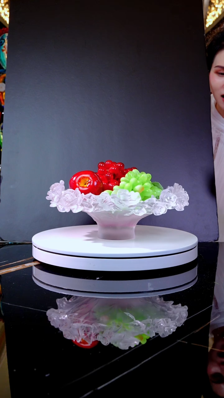 琉璃摆件WG0355花瓣果盘