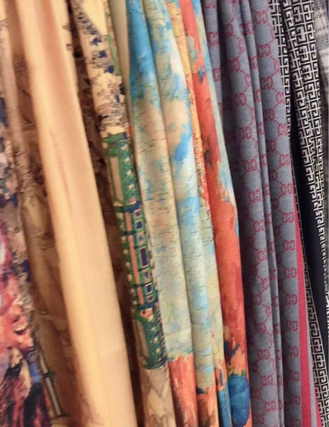 【清库存】新中式轻奢高定花萝锦缎国风丝巾70*180随机发货网红时尚