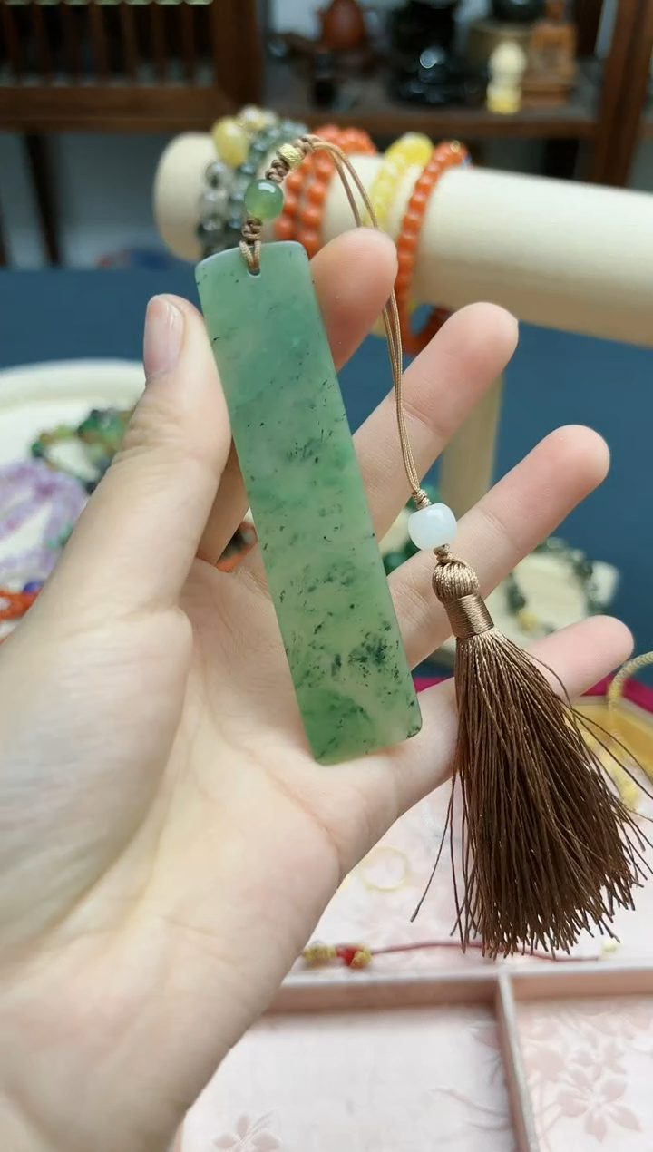 【闪购商品】和田玉书签未镶嵌和田玉碧玉书签*1 HX