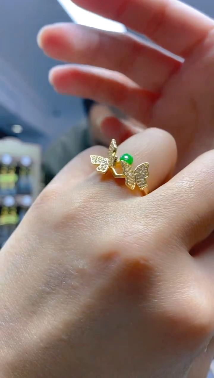 【闪购商品】翡翠耳饰合金092翡翠戒指