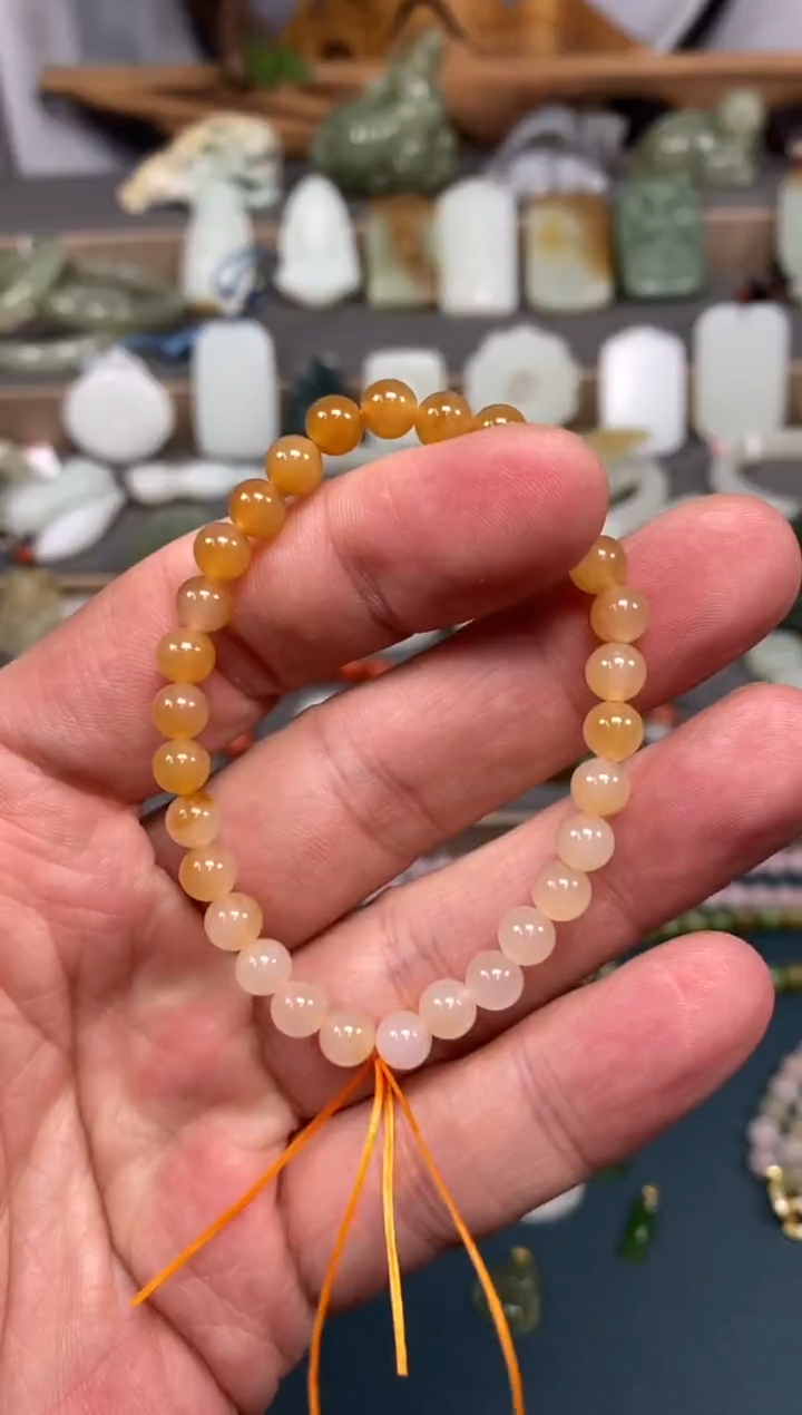 【闪购商品】和田玉手串未镶嵌糖色渐变手串