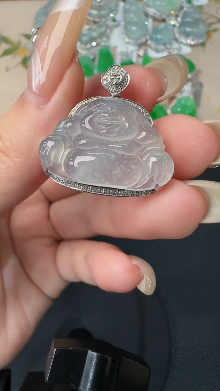 【闪购商品】翡翠吊坠(不含链)18K金镶嵌21