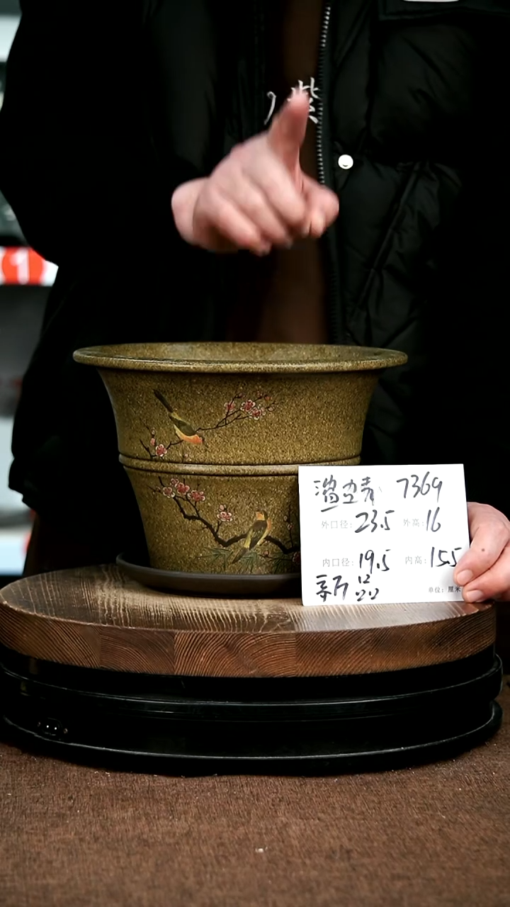 紫砂花盆花卉园艺7369+Z