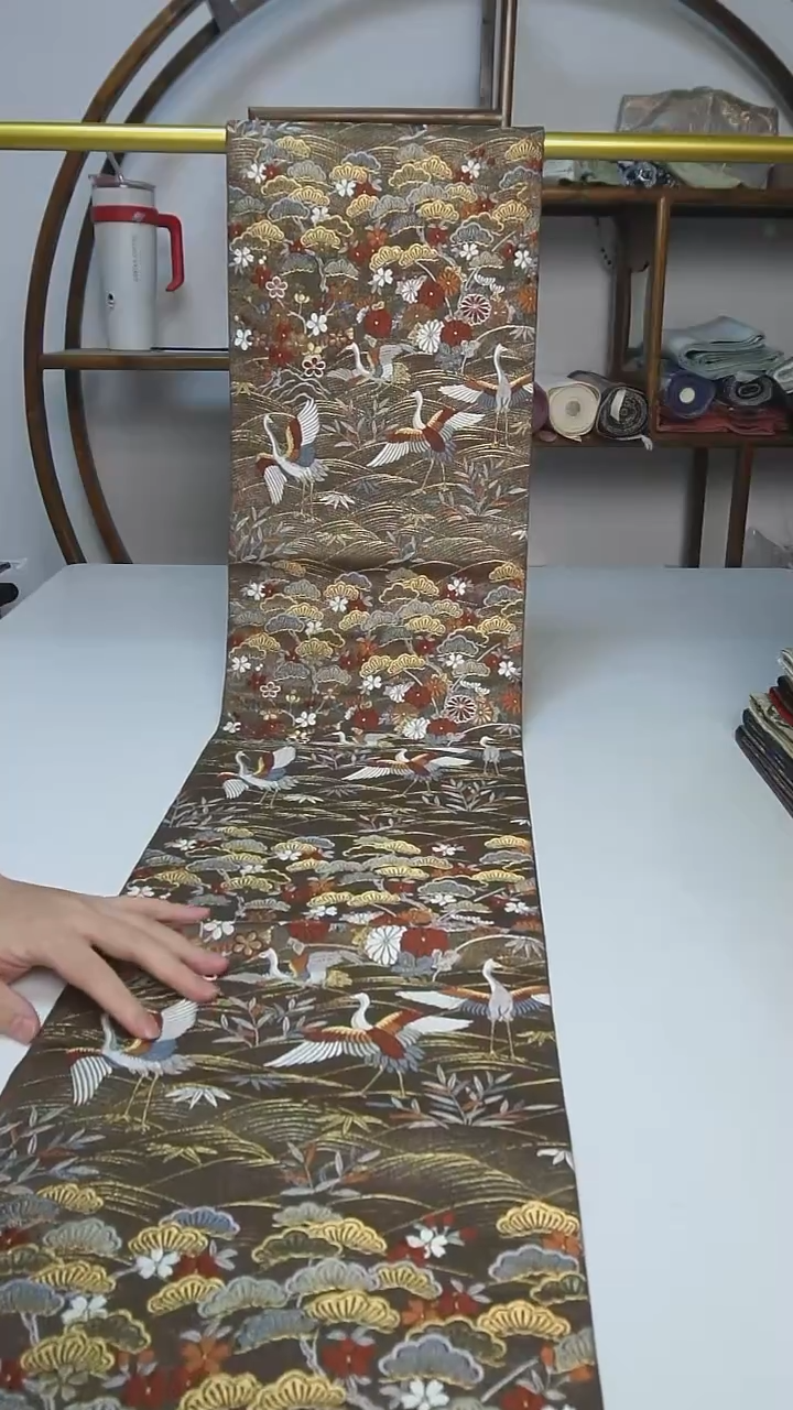 织绣24西阵织六通仙鹤