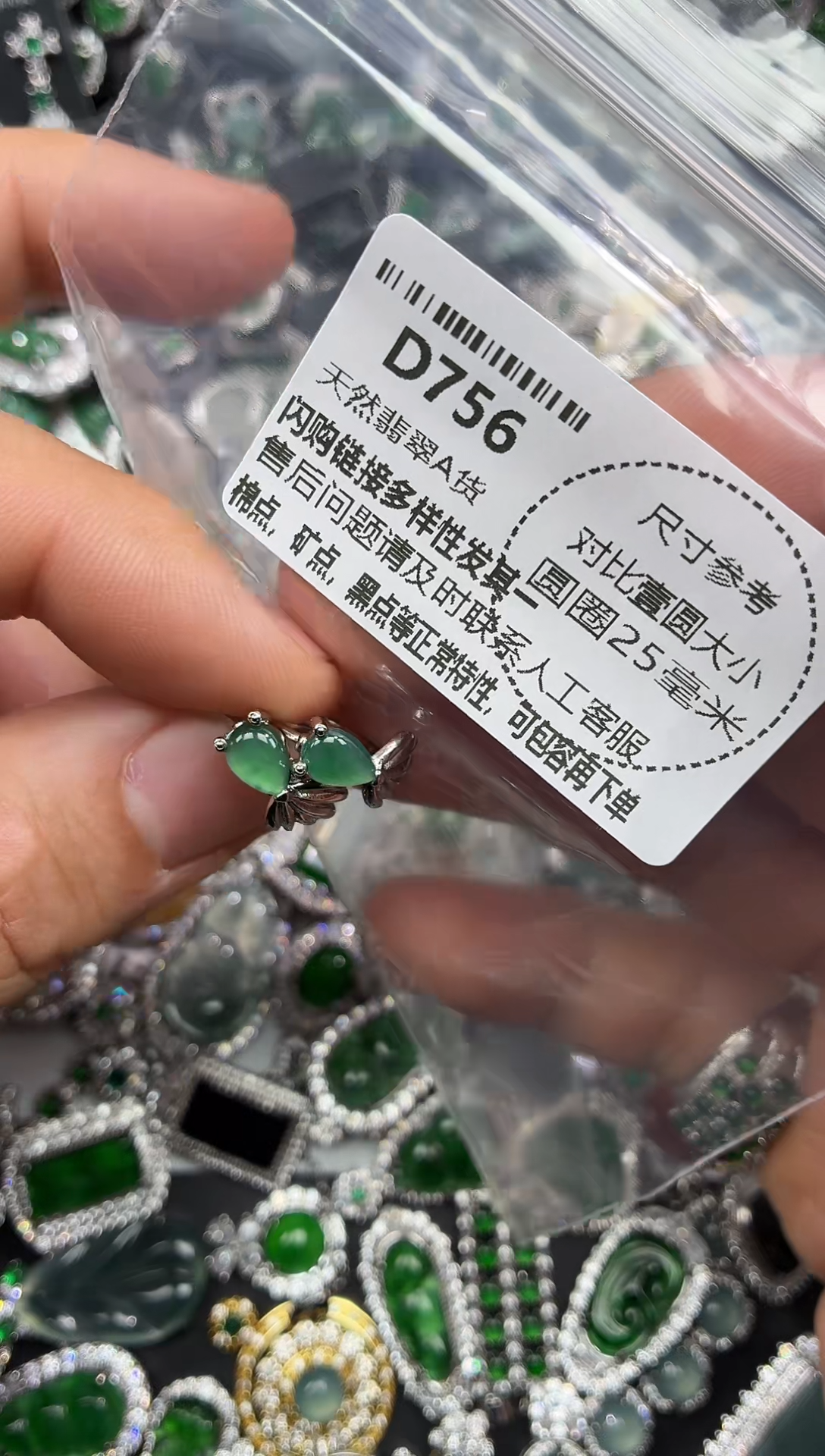 颈饰未镶嵌翡翠D756耳扣