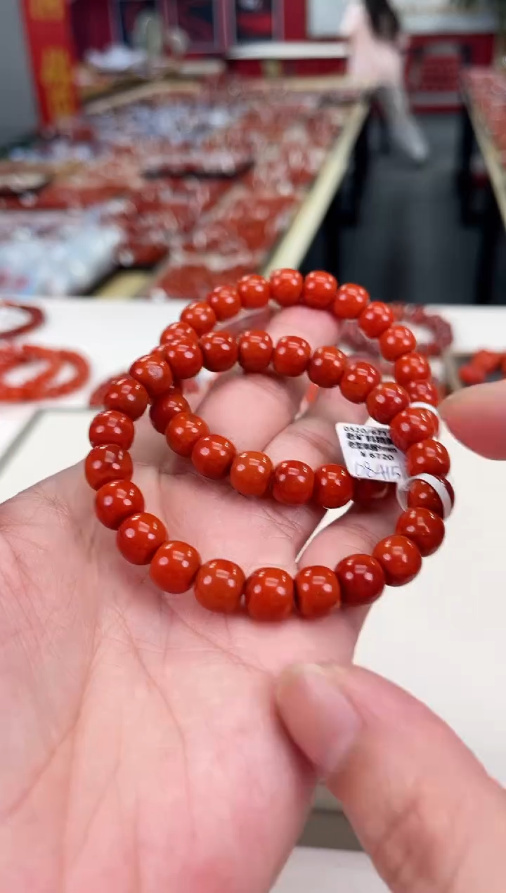 南红玛瑙瓦西老型手串9+未镶嵌（多样式发其一）