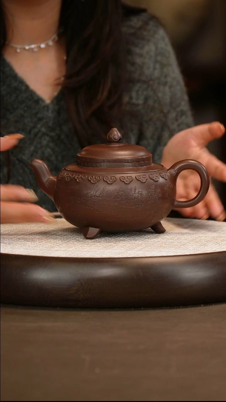 朱小华 云间如意 650c/壶小有天地 茶清无是非墨宝