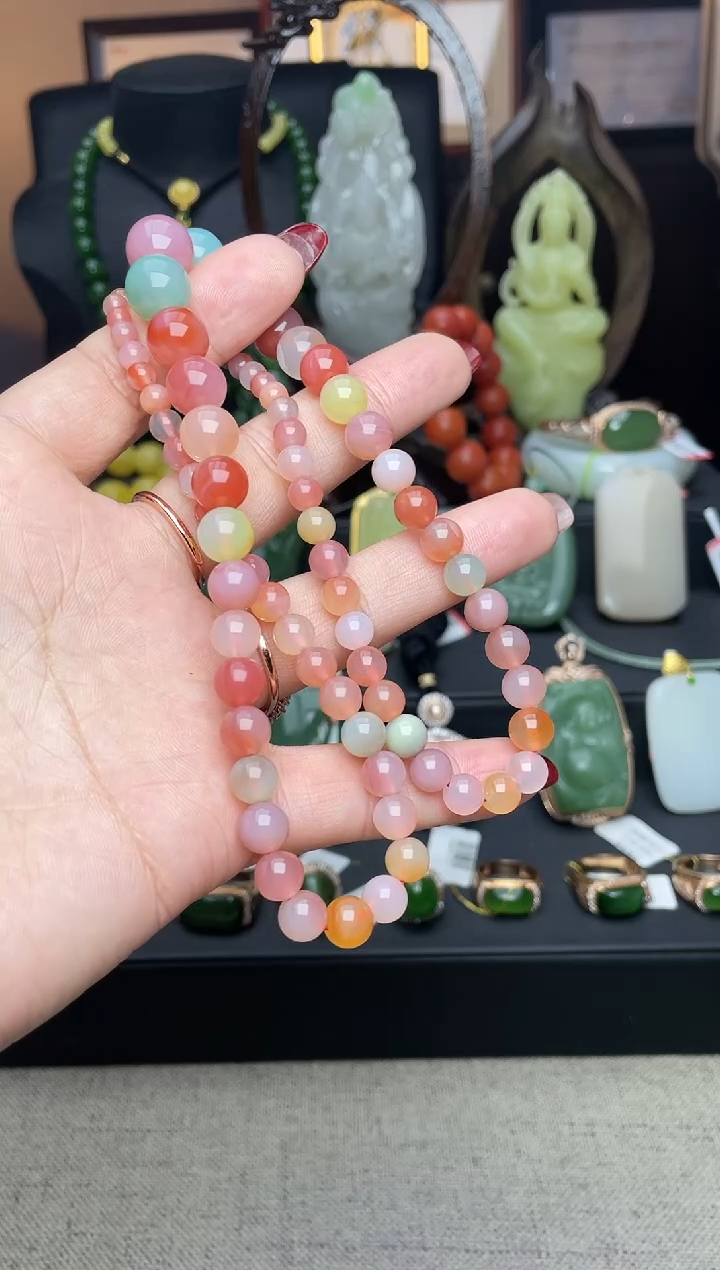 【闪购商品】玛瑙/玉髓颈饰未镶嵌项链f101