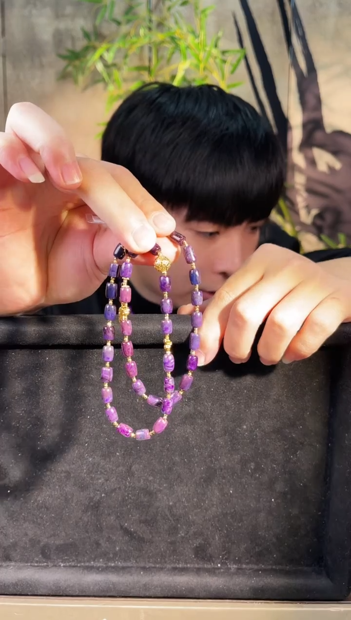 苏纪石（舒俱来）未镶嵌项链南非舒俱来老矿