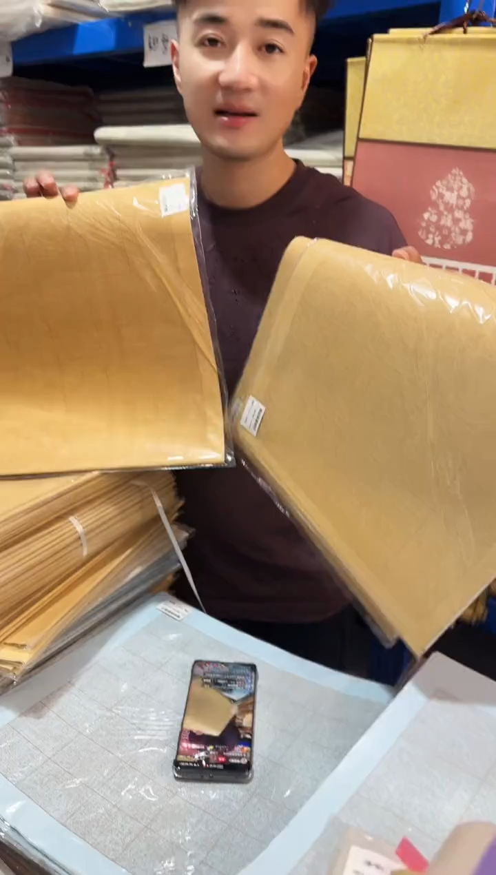 蜡染细麻纹对开6x9格3包颜色随机