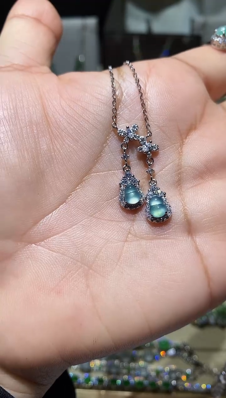 【闪购商品】翡翠耳饰未镶嵌项链