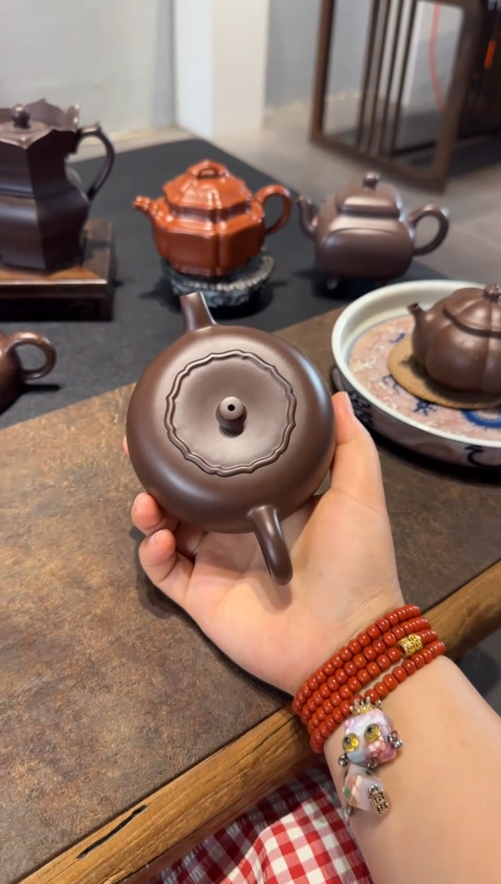 茶壶紫砂柿柿如意