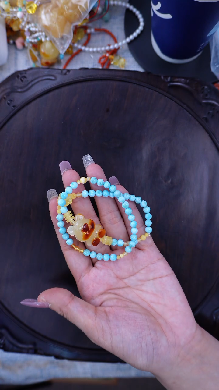 手链琥珀未镶嵌12.31日 多样性发其一