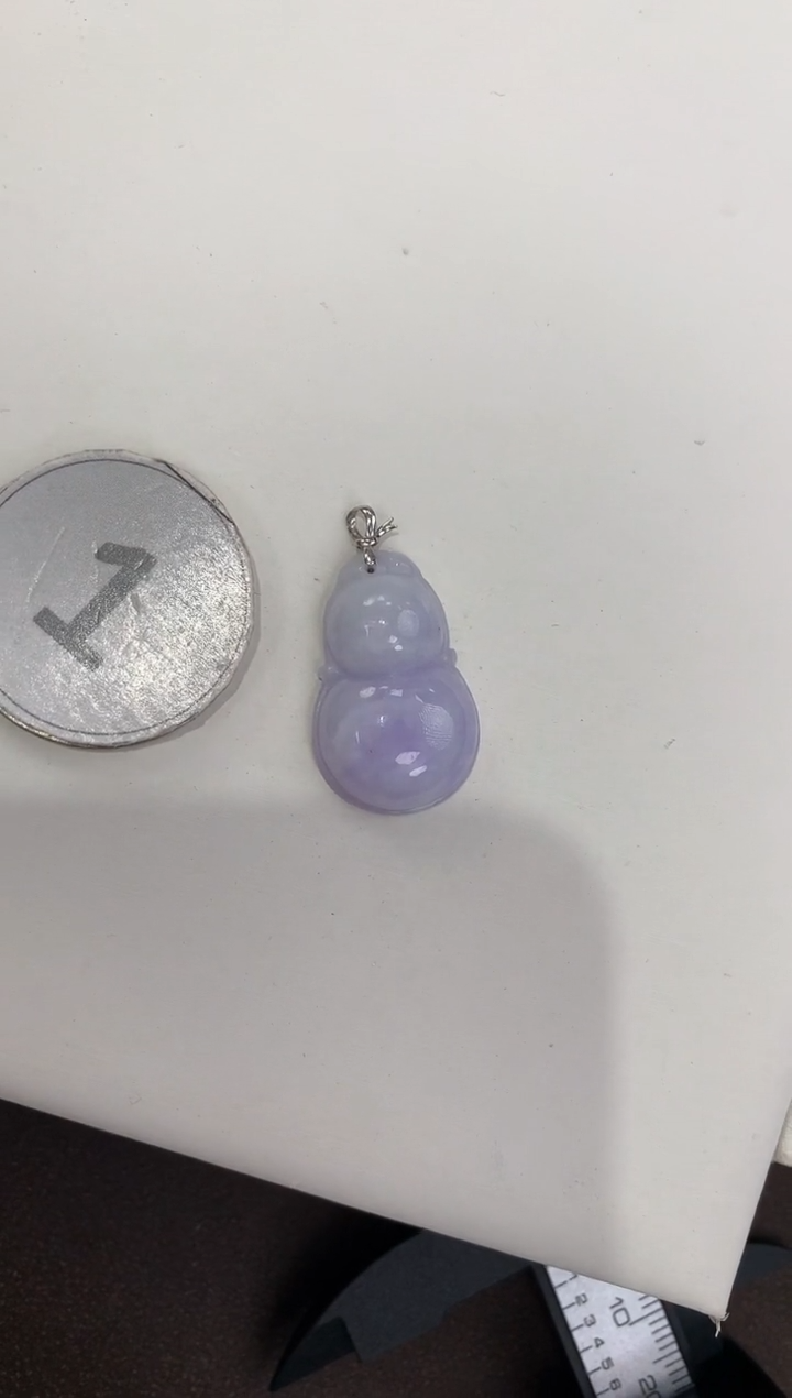 颈饰18K金镶嵌翡翠天然缅甸a货翡翠