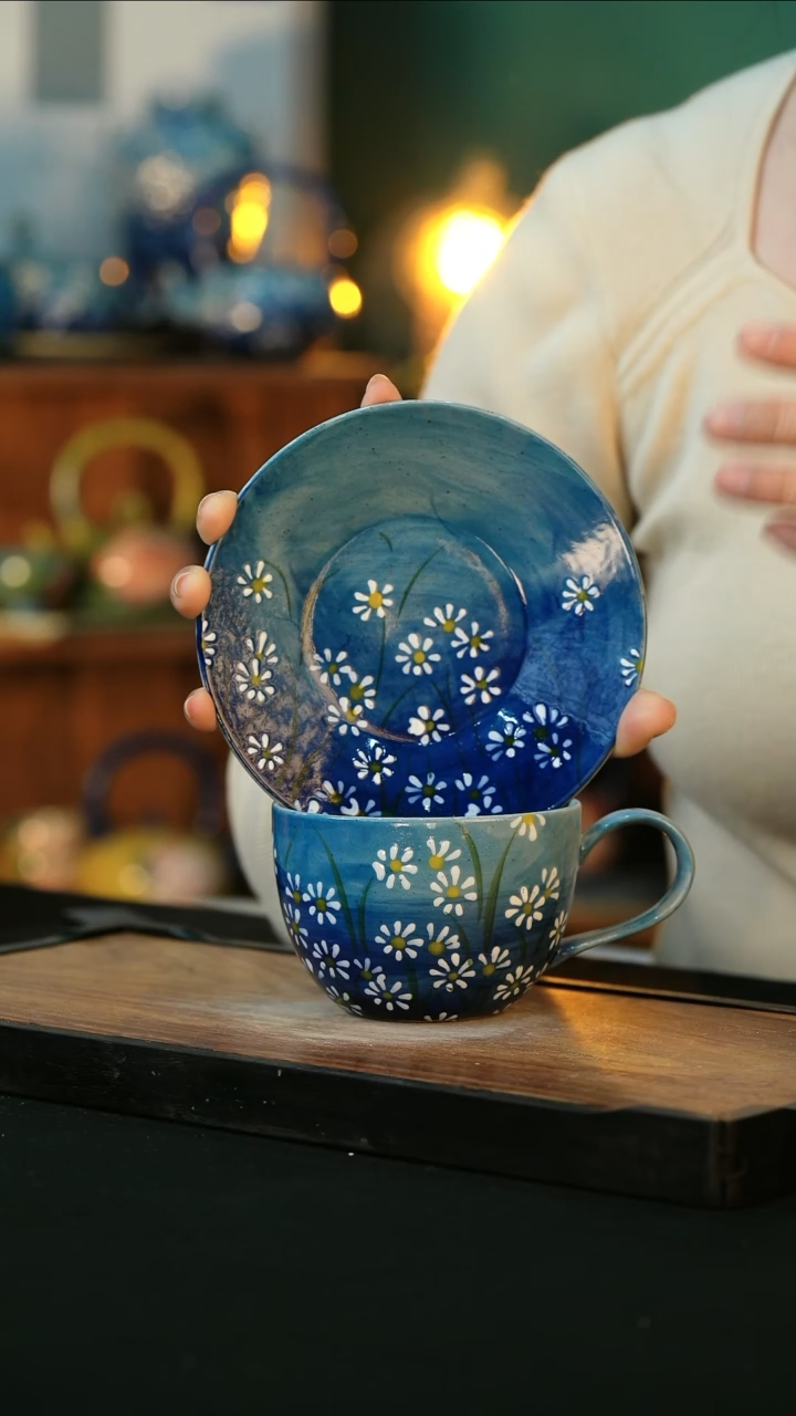 【闪购商品】杯手绘心瓷陶瓷浮力