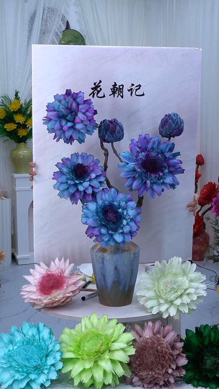 龙枣支洋蓟星空【带花瓶】