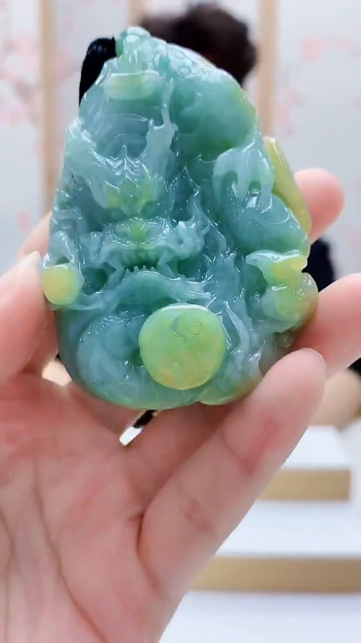 未镶嵌定制翡翠5140lr-毛货挂件20