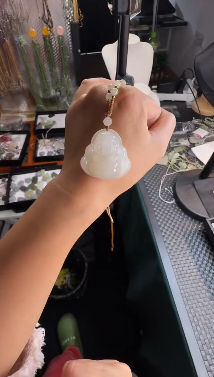 【闪购商品】和田玉颈饰未镶嵌35白玉佛公