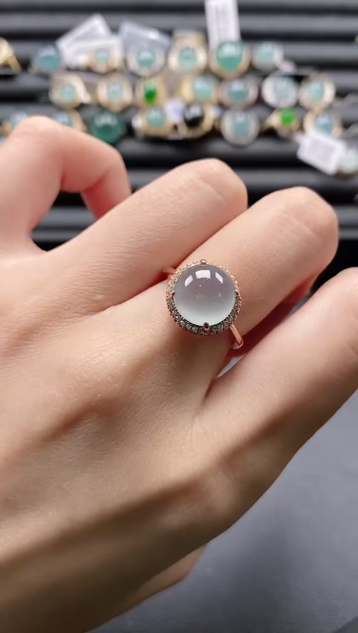 【闪购商品】翡翠戒指银S925镶嵌1111