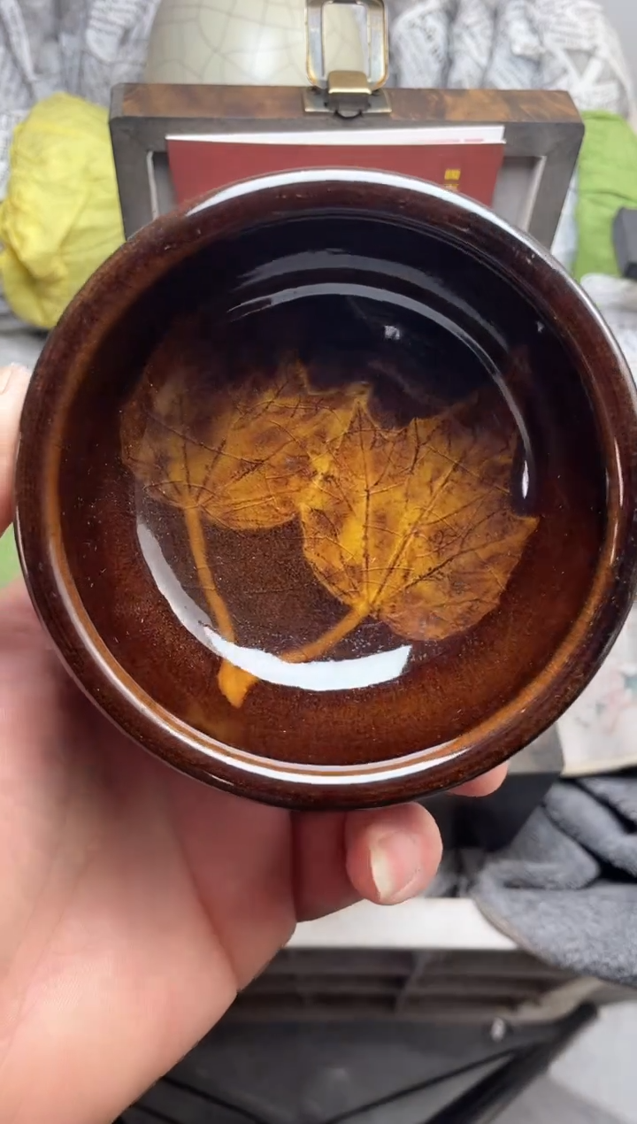 【闪购商品】茶盏带礼盒木叶高端茶器主人杯