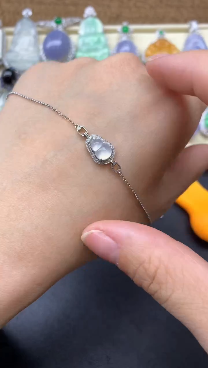 【闪购商品】翡翠手串18K金镶嵌142-中国好珍宝