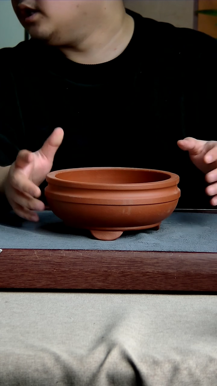 紫砂花盆17*6.5cm(内径尺寸紫砂花盆)