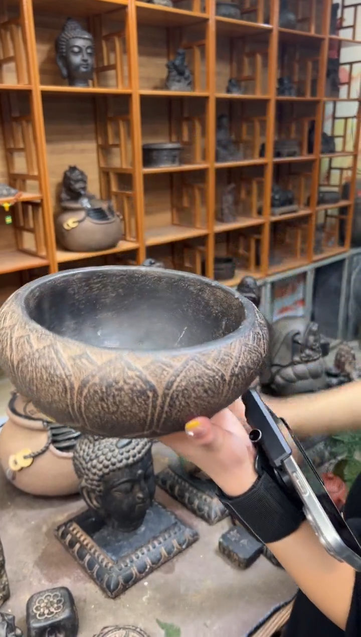 陶土【火山泥】莲花钵