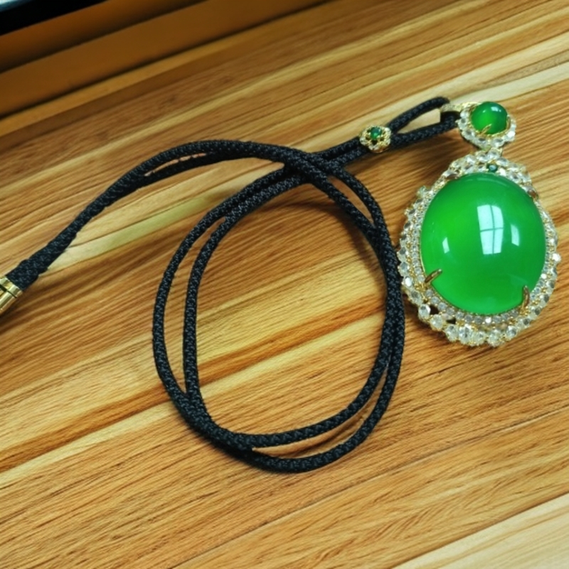 YZD397-光彩夺目高奢斜挎链套装高端吊坠